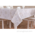 Toalha de mesa de PVC impermeável com estampa floral